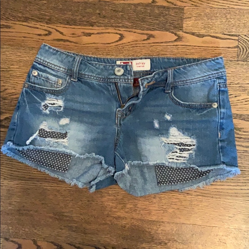 Jean Shorts with Rustic Accents
